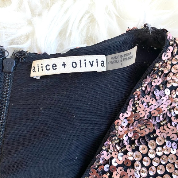 Alice and Olivia sequins gown size 6 pink - Picture 2 of 5